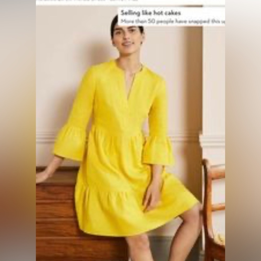 Boden Relaxed Linen Tiered Dress sizes 6R and 8R